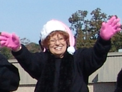 lady pink gloves